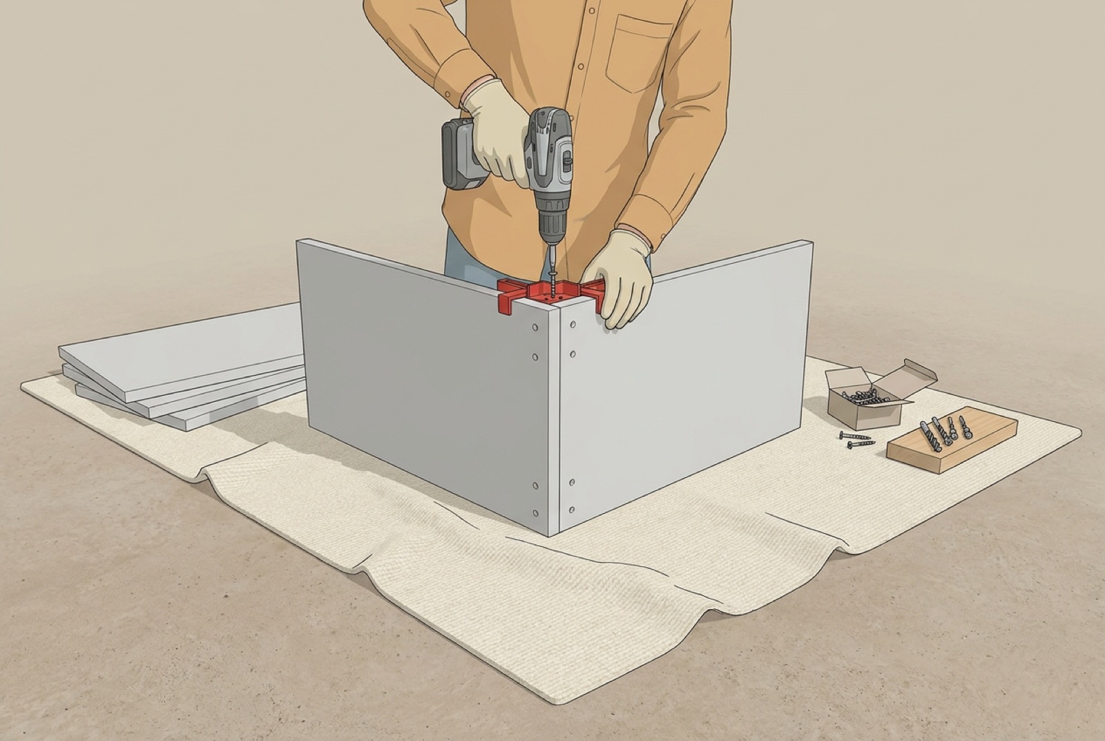 Assembling a carcass box
