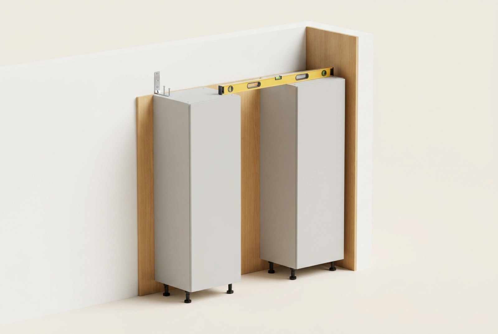 Levelling modules in the recess